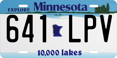 MN license plate 641LPV
