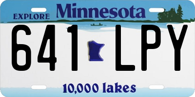 MN license plate 641LPY