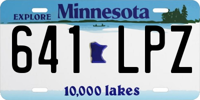 MN license plate 641LPZ