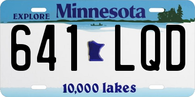 MN license plate 641LQD
