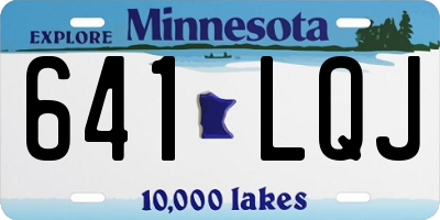 MN license plate 641LQJ