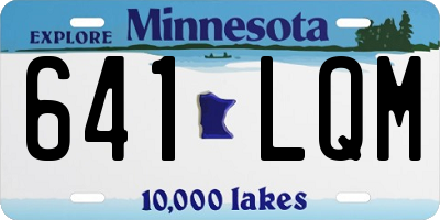 MN license plate 641LQM