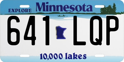 MN license plate 641LQP
