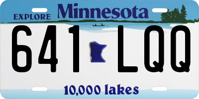 MN license plate 641LQQ