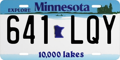MN license plate 641LQY