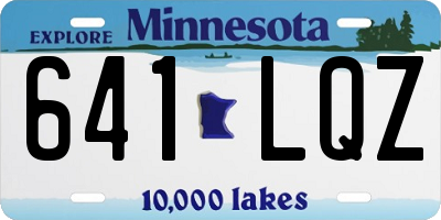 MN license plate 641LQZ