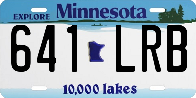 MN license plate 641LRB