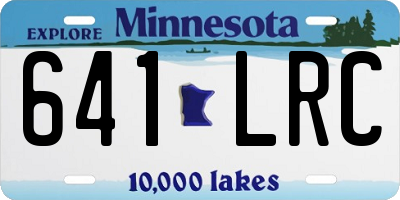 MN license plate 641LRC