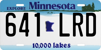 MN license plate 641LRD