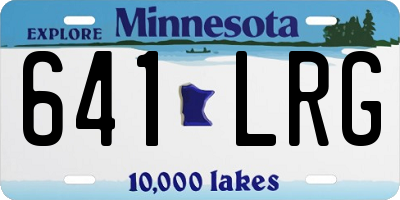 MN license plate 641LRG