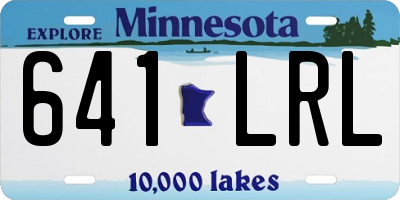 MN license plate 641LRL