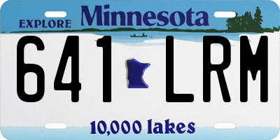 MN license plate 641LRM