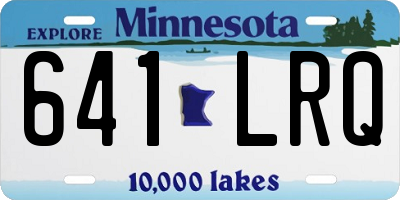 MN license plate 641LRQ
