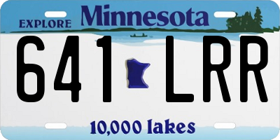 MN license plate 641LRR