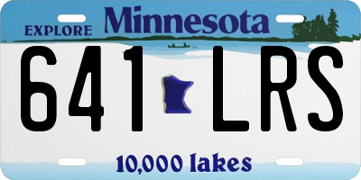 MN license plate 641LRS