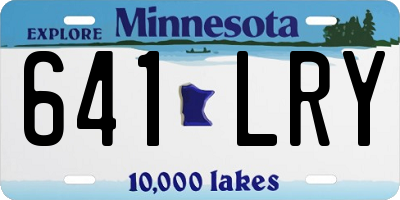 MN license plate 641LRY