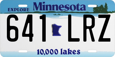 MN license plate 641LRZ