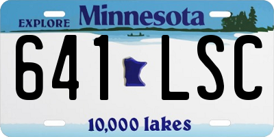 MN license plate 641LSC