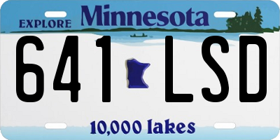 MN license plate 641LSD