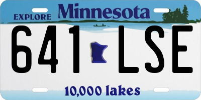 MN license plate 641LSE