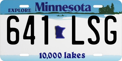 MN license plate 641LSG