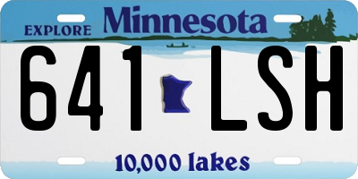 MN license plate 641LSH