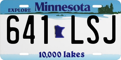 MN license plate 641LSJ