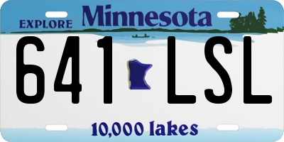 MN license plate 641LSL