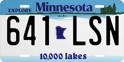MN license plate 641LSN
