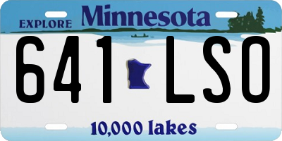 MN license plate 641LSO