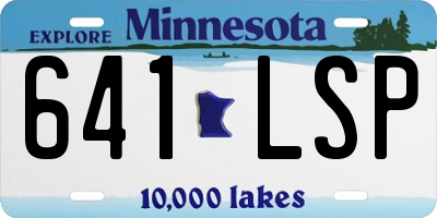 MN license plate 641LSP