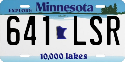 MN license plate 641LSR