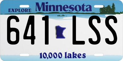 MN license plate 641LSS