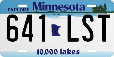 MN license plate 641LST