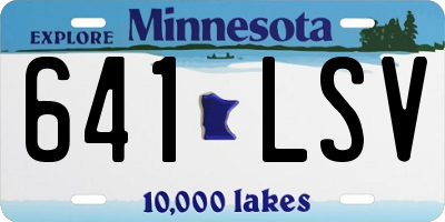 MN license plate 641LSV
