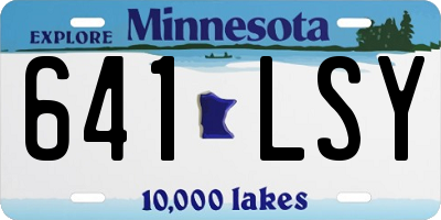 MN license plate 641LSY