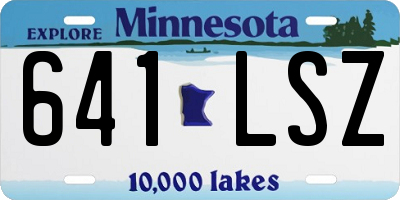MN license plate 641LSZ