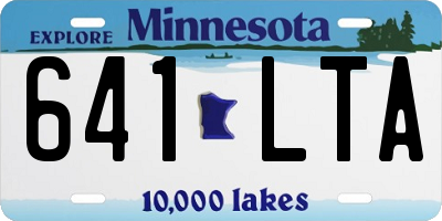 MN license plate 641LTA