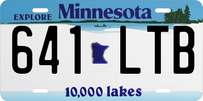 MN license plate 641LTB