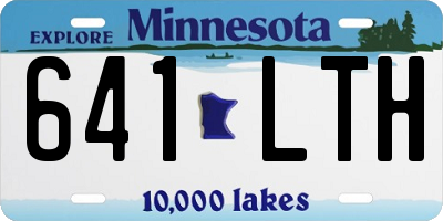 MN license plate 641LTH
