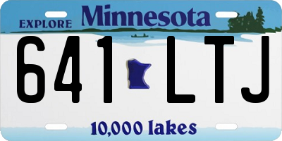 MN license plate 641LTJ