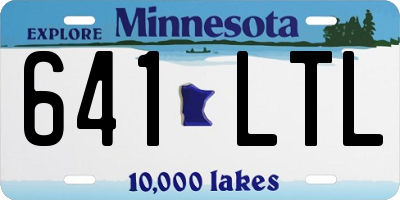 MN license plate 641LTL