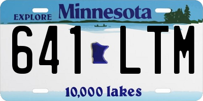 MN license plate 641LTM