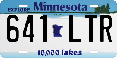 MN license plate 641LTR