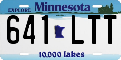 MN license plate 641LTT