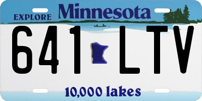 MN license plate 641LTV