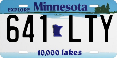 MN license plate 641LTY