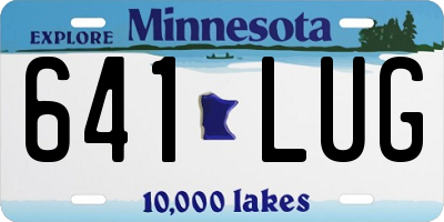 MN license plate 641LUG