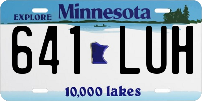 MN license plate 641LUH