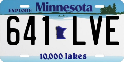 MN license plate 641LVE